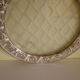 Service tray with cakes, silver plated, double glass with lace insertion, original box