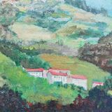 Painting - Italian village landscape