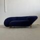 Vintage Organic Form Curved Velvet Sofa, Late 20th Century