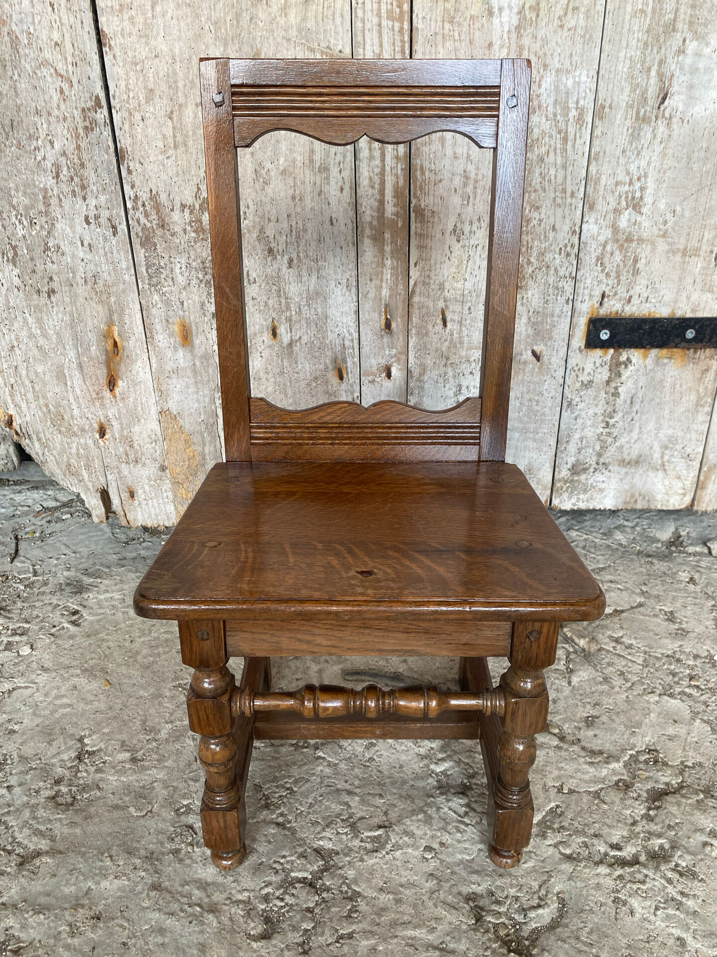 Vintage Solid Oak Lorraine Child's Chair