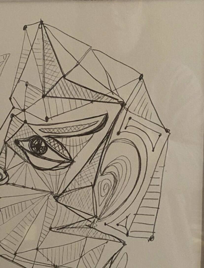 Portrait surréaliste, visage d'Apollon, Jean Cocteau