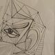 Portrait surréaliste, visage d'Apollon, Jean Cocteau