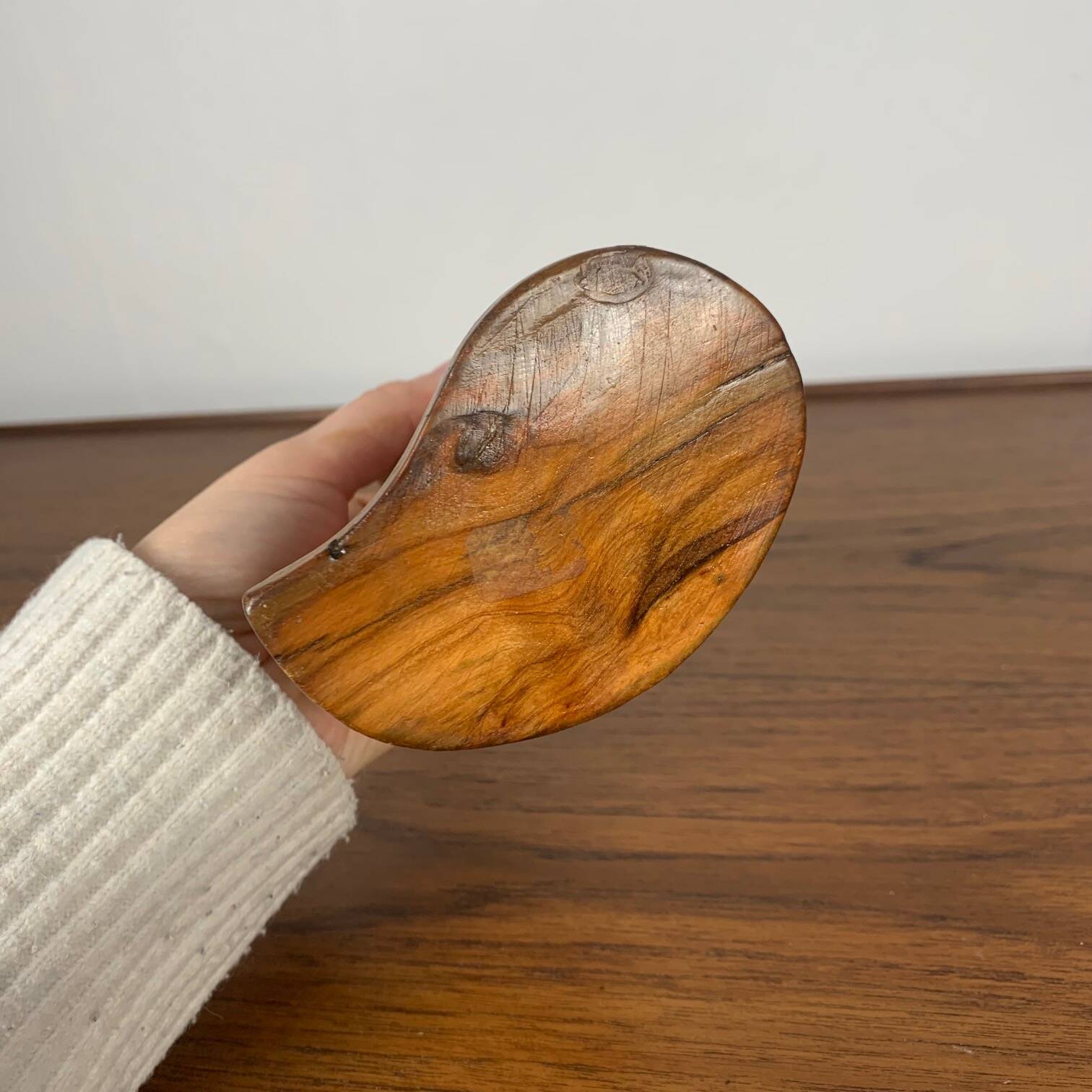 Teak Heron Statuette, Midcentury Modern