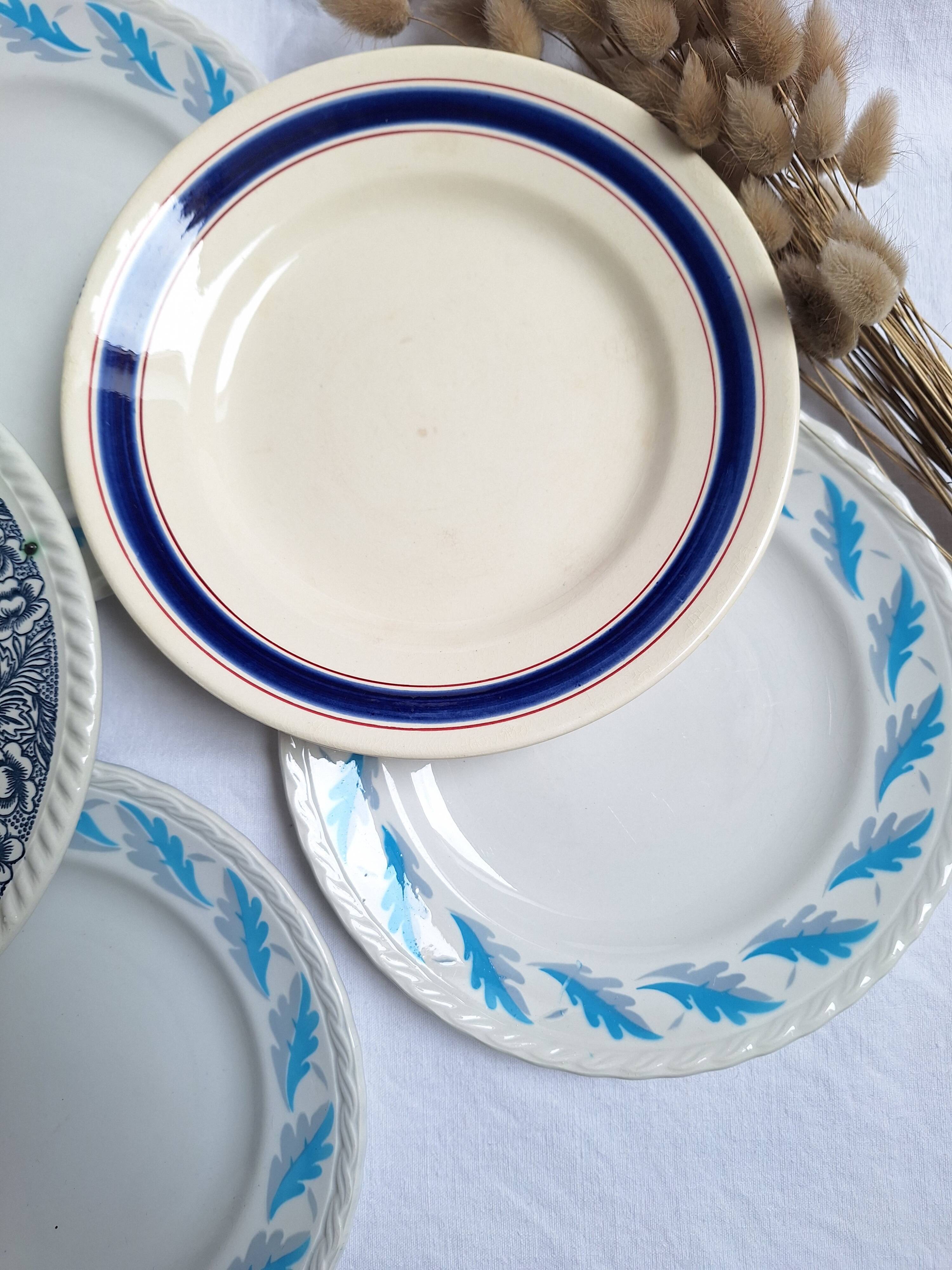 Blue vintage dinner plates
