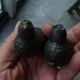 Art Deco quail salt cellars
