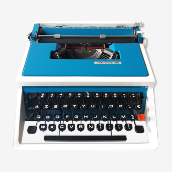 Machine à écrire Underwood 315 bleu