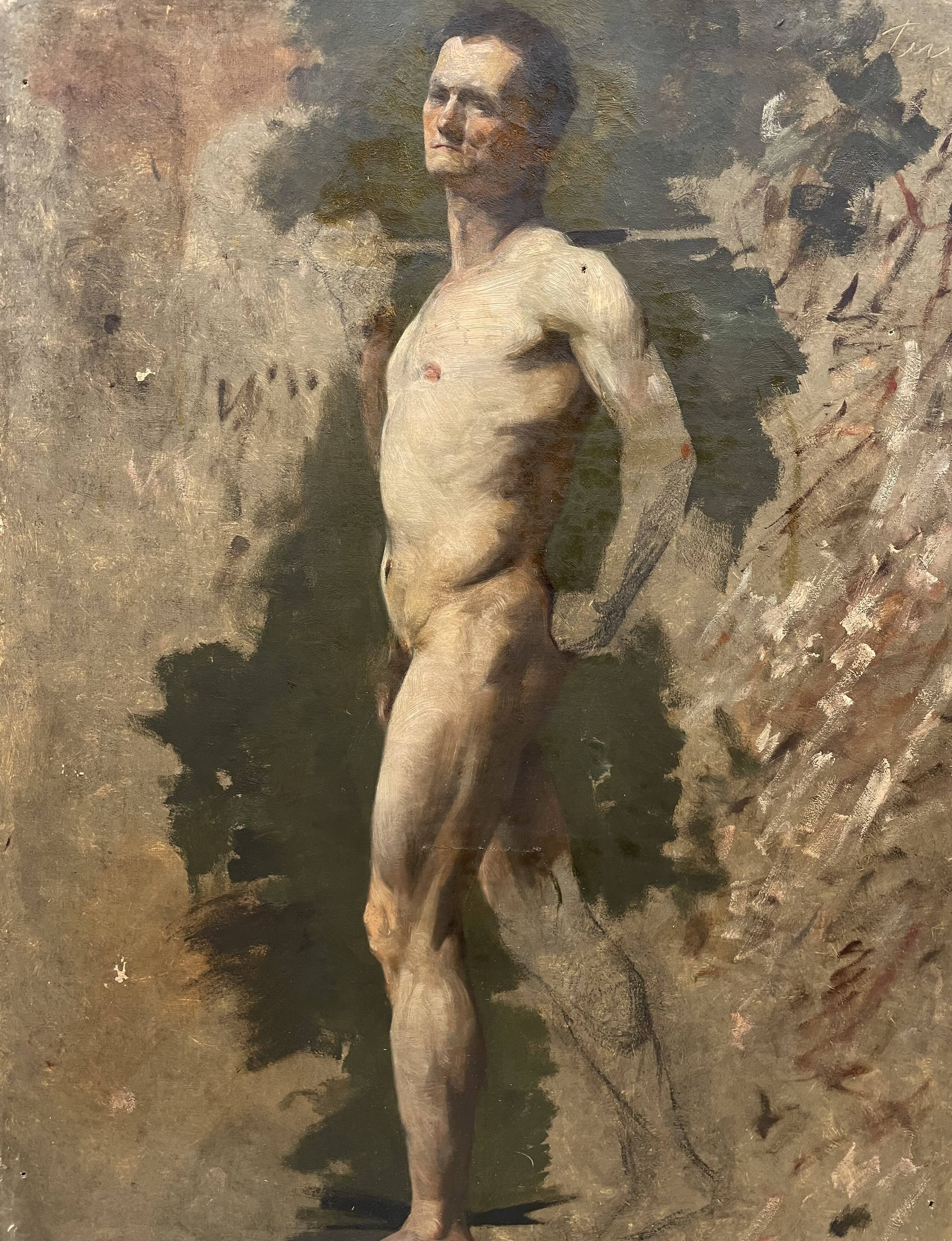 Male nude academy study