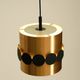 1960s Space Age pendant lamp by Doria, made of copper-anodized aluminum