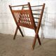 Vintage wooden folding magazine rack