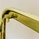 Vintage nesting tables in gold metal and smoked glass