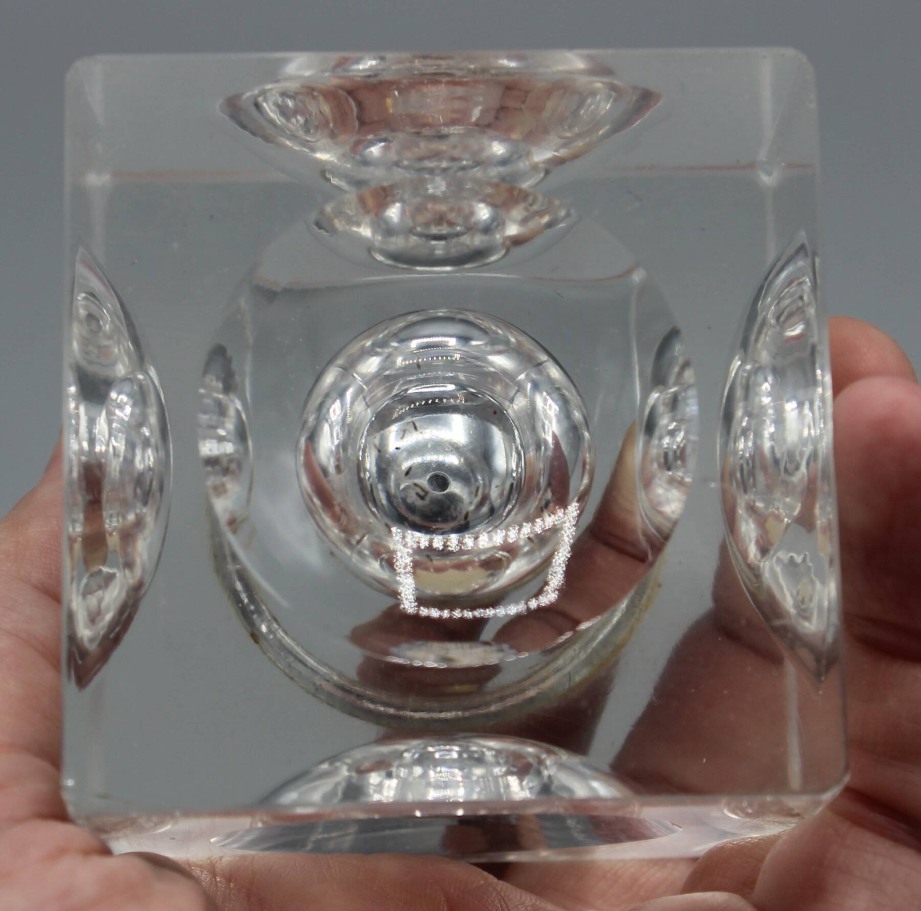 Old vintage crystal lighter designed by antonio imperatore murano 1970 70