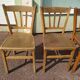 Set of 4 wooden chair bistrot farm