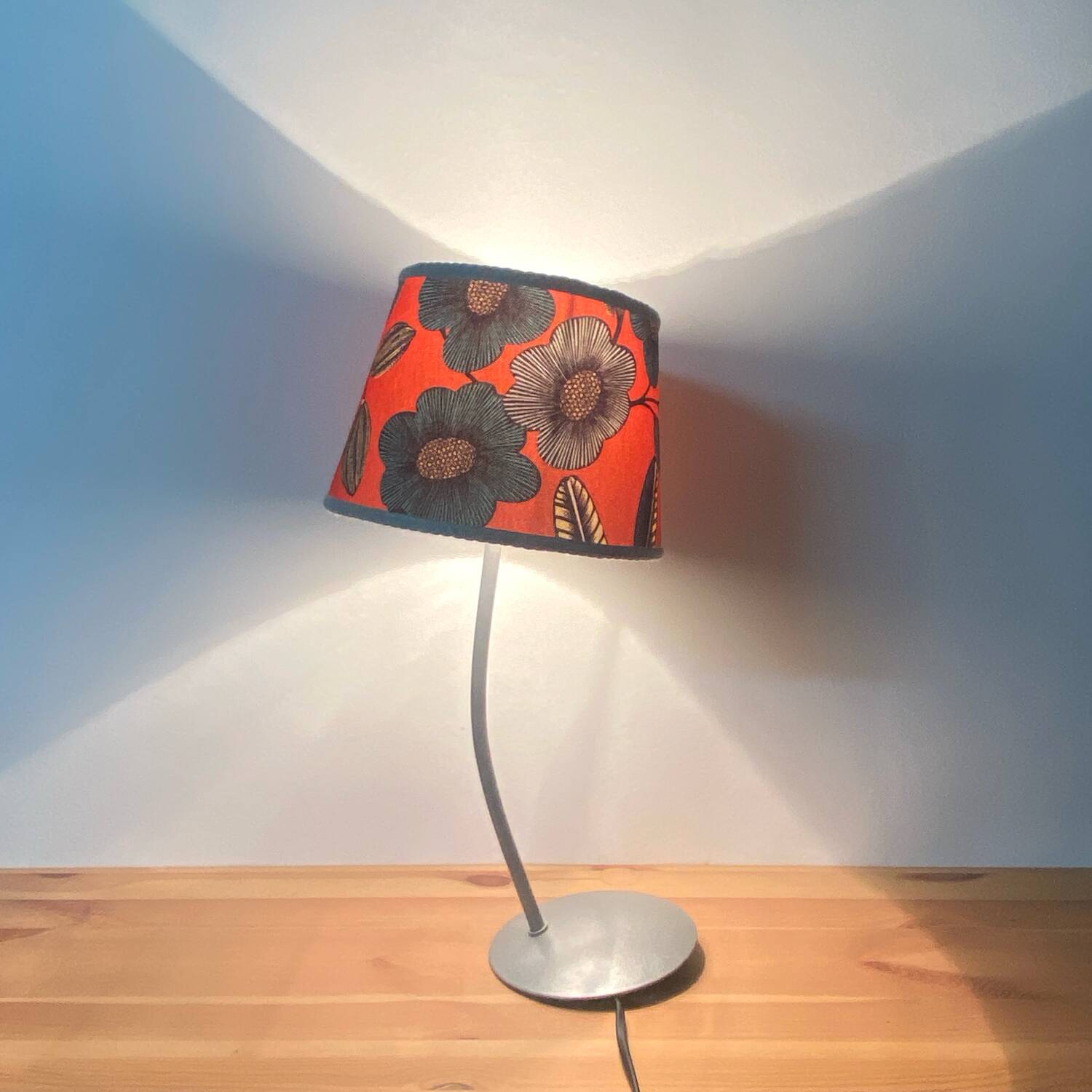 Lampe vintage upcyclée - Orphée Orange
