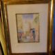 Watercolor old framed XlX, orientalist, signed louis lartigau