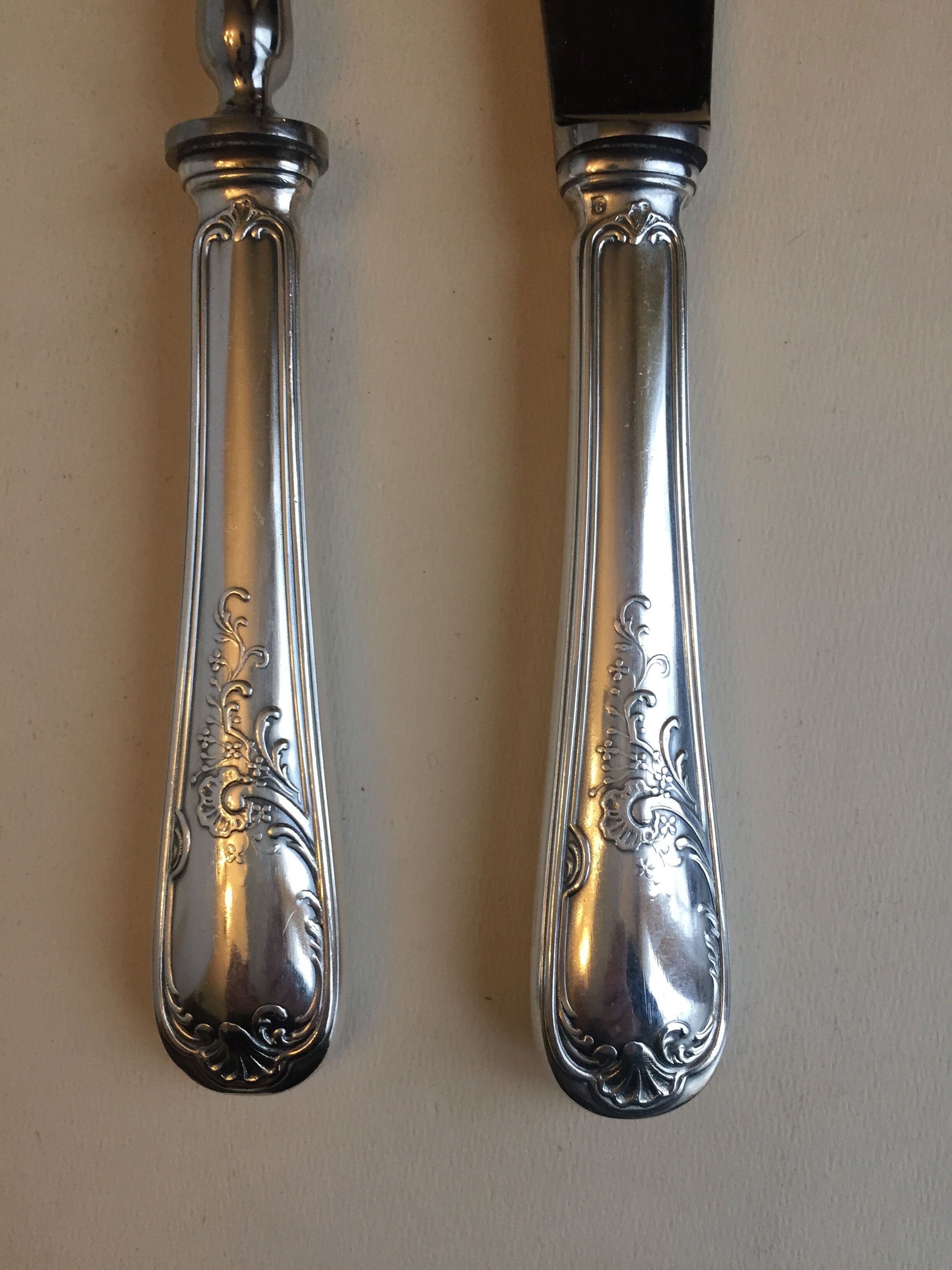 Silver metal service cover