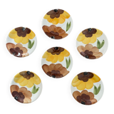 6 dessert plates Castellania 1970