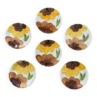 6 assiettes à dessert Castellania 1970