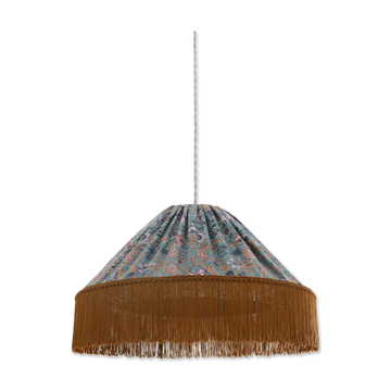Suspension textile conique Bella imprimée "indian bloom"