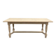 Raw wood dining table