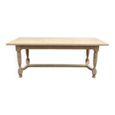 Raw wood dining table