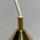 Brass and opal glass hanging space age lamp by Limburg Glashütte