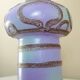 Glazed ceramic vase, abstract shape and decoration, fat lava, vintage 60s/70s