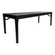Table de salle à manger chinoise Qing noire (230 cm) — milieu à fin du XVIIIe siècle — laque d'origine