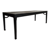 Table de salle à manger chinoise Qing noire (230 cm) — milieu à fin du XVIIIe siècle — laque d'origine