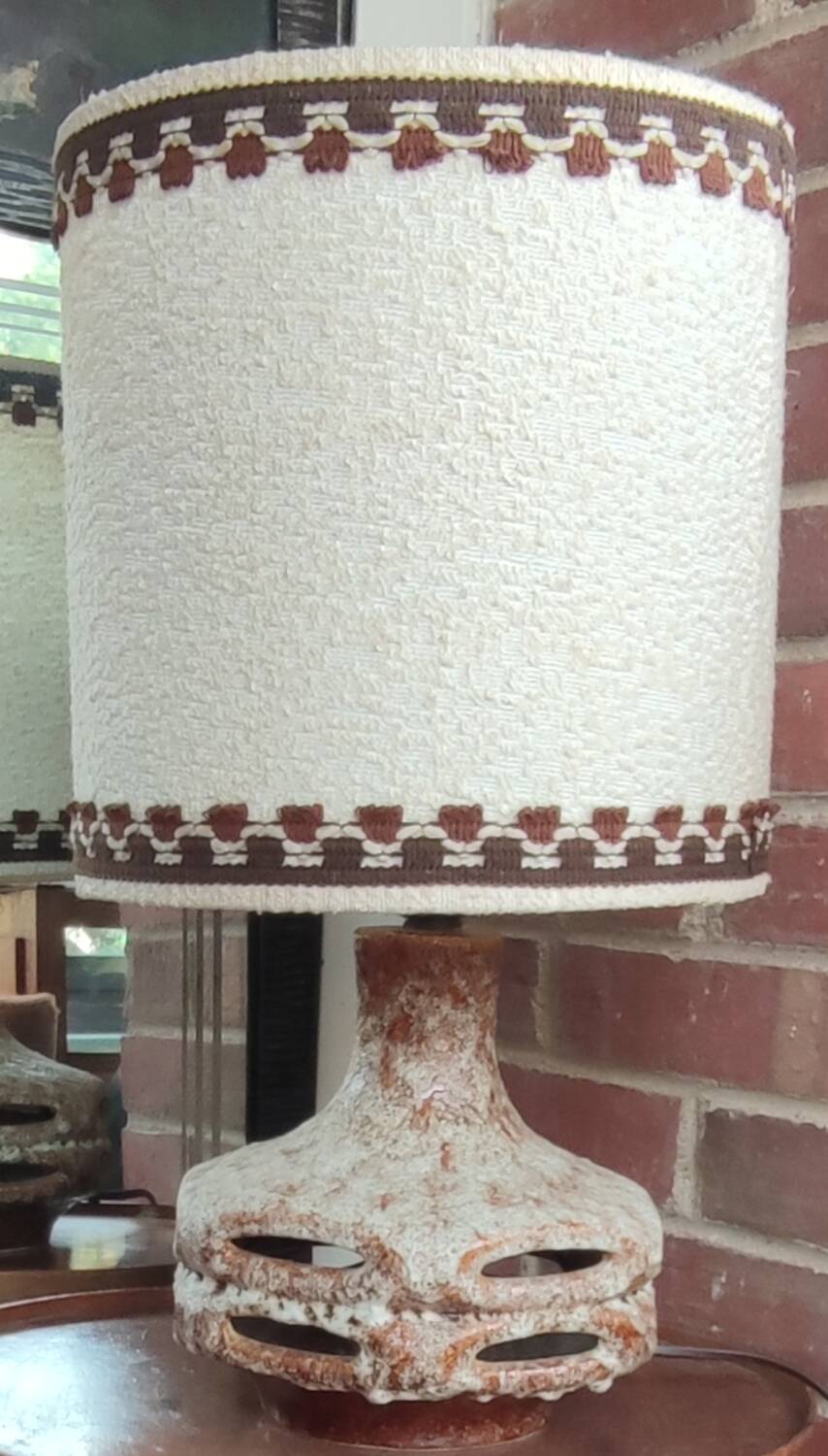 Vintage stein keramik west germany ceramic table lamp/1960s