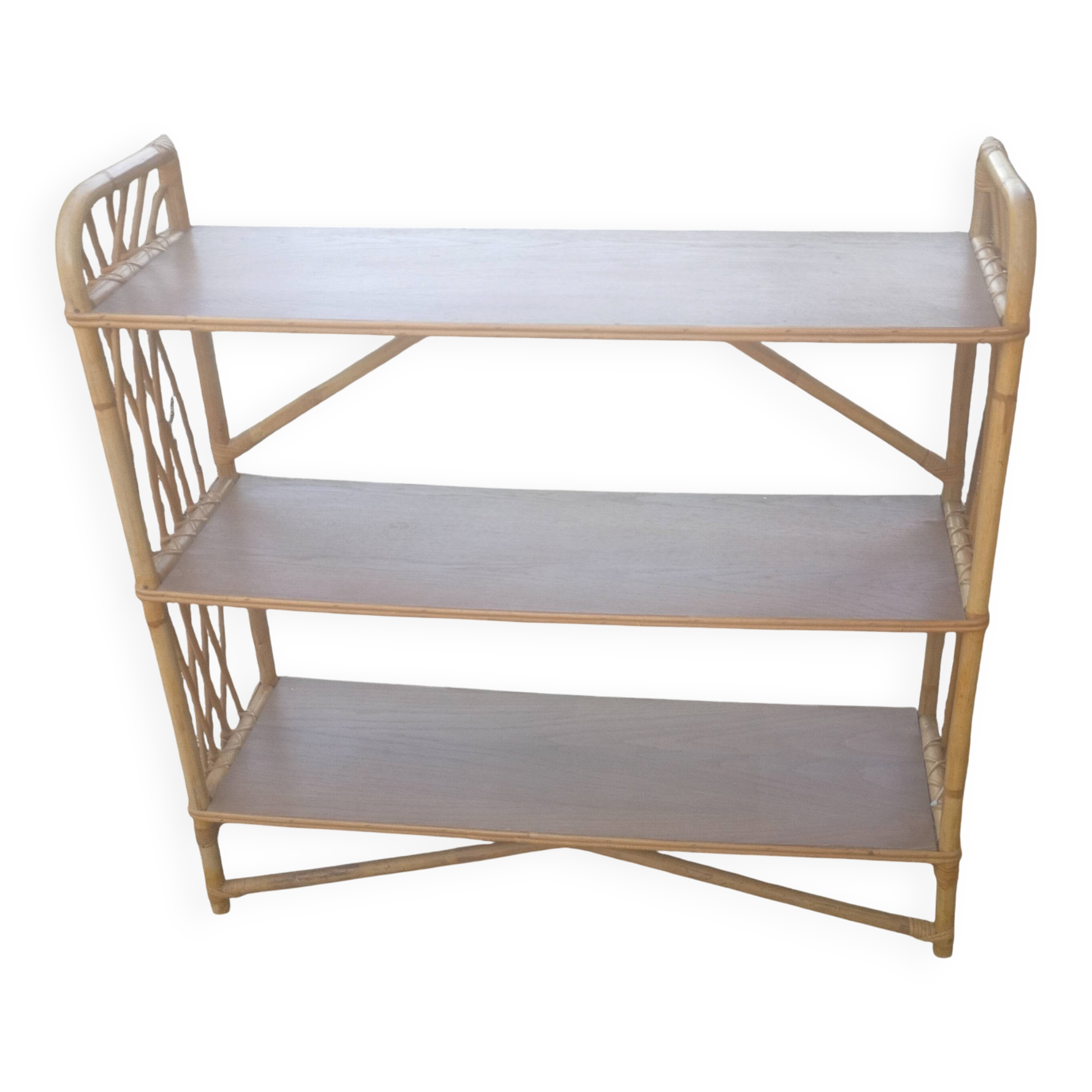 Rattan shelf