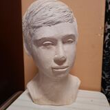Boy's head in plaster