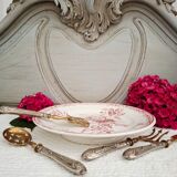 Antique mounted plate in ironstone earthenware.