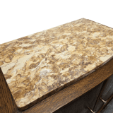 Art Deco Bedside Table With Marble Top, 1930s