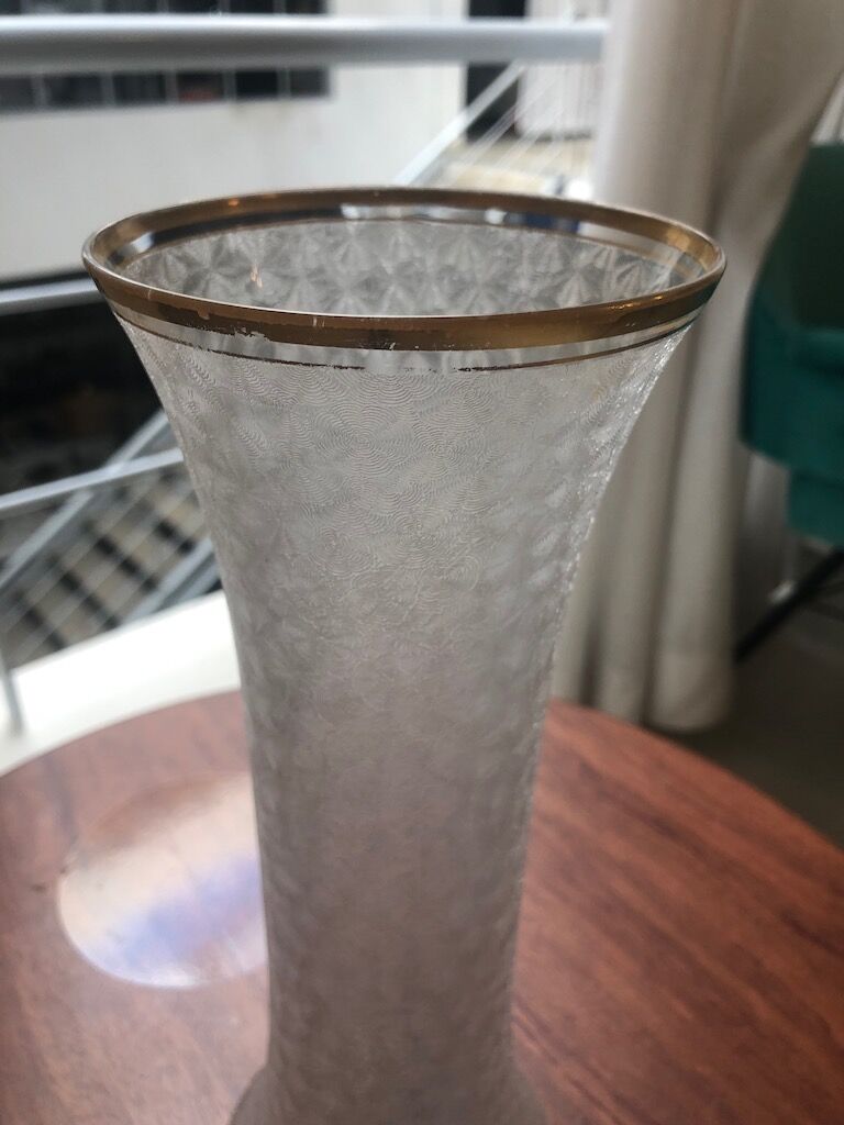 Vase feuille d'or