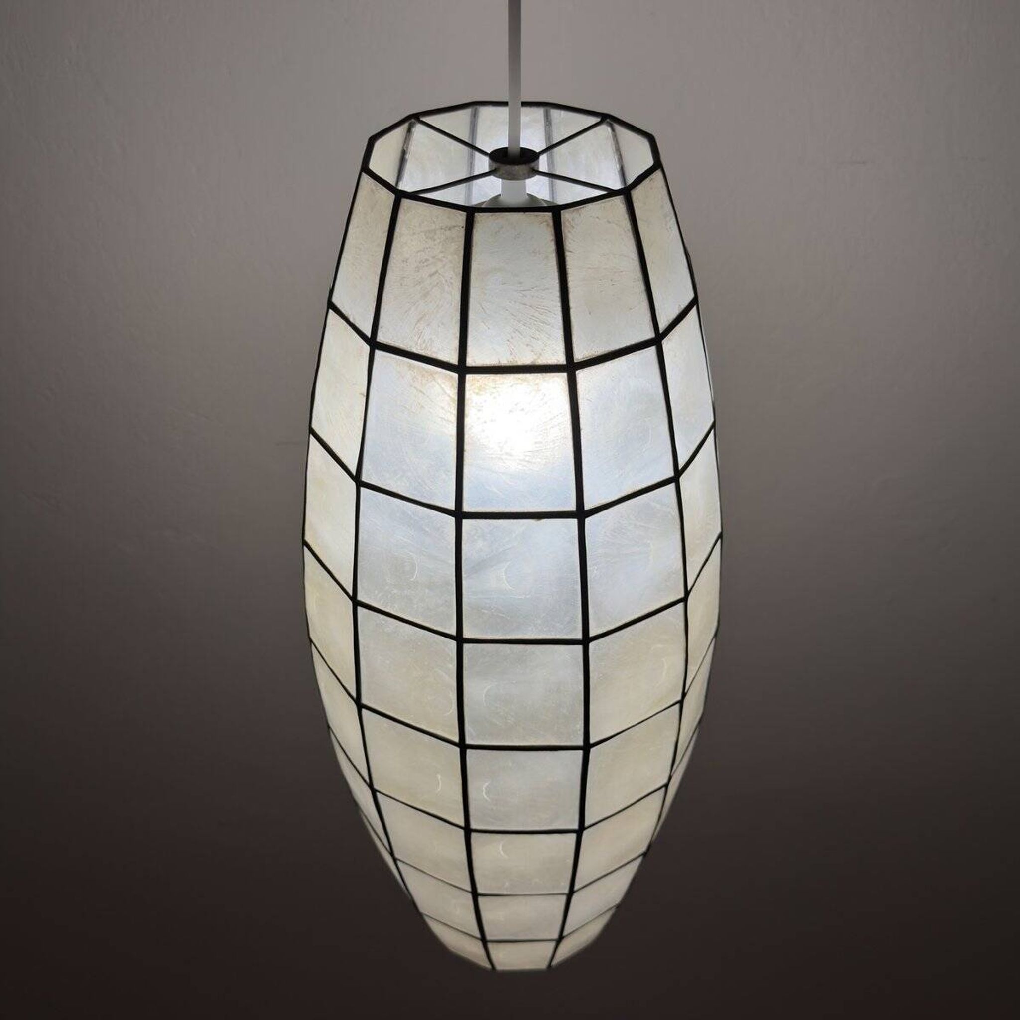 Vintage Capiz Shell Pendant, Italy, 1960s