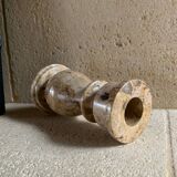 Beige marble candle holder