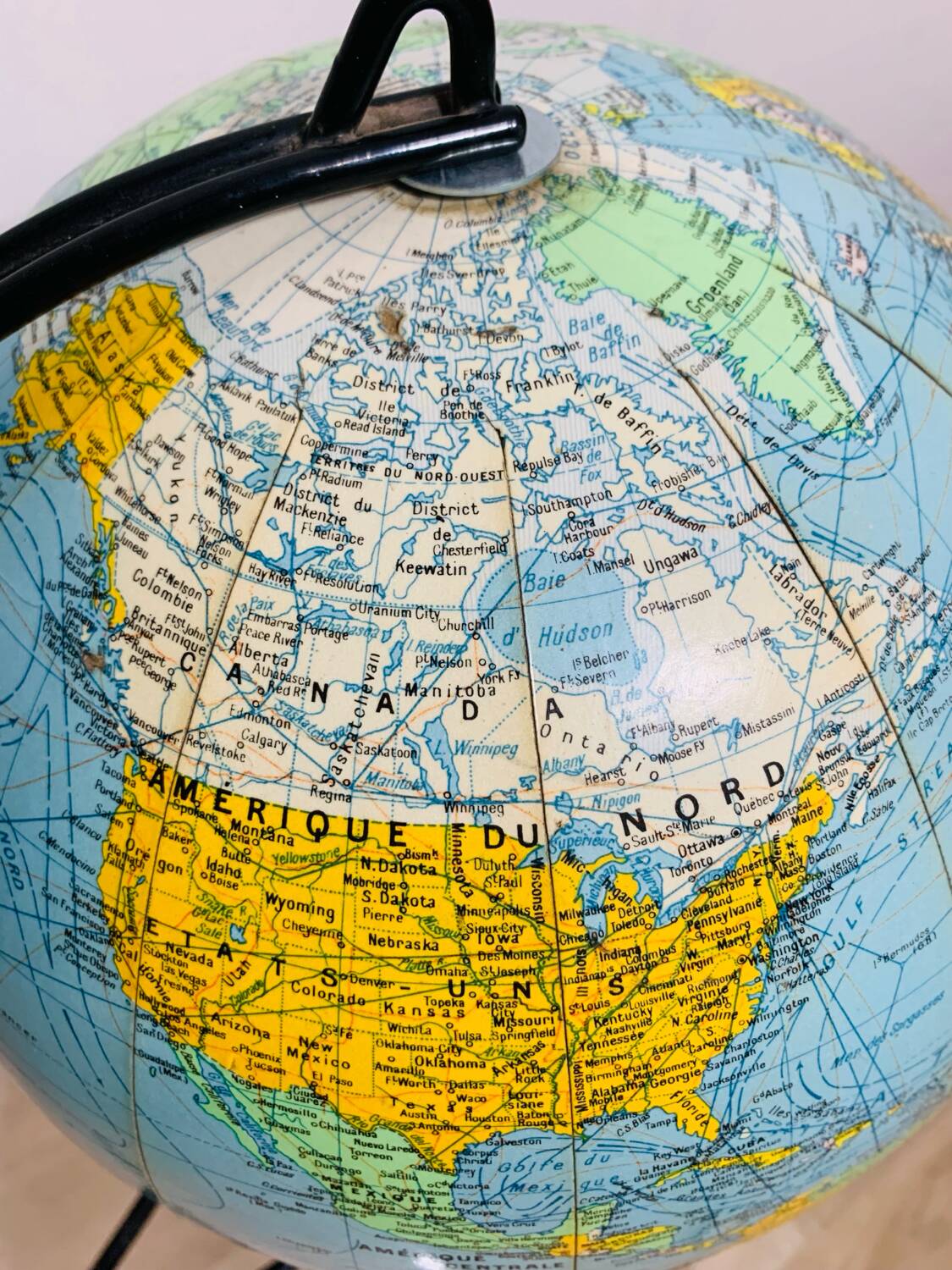 Globe terrestre Girard et Barrere