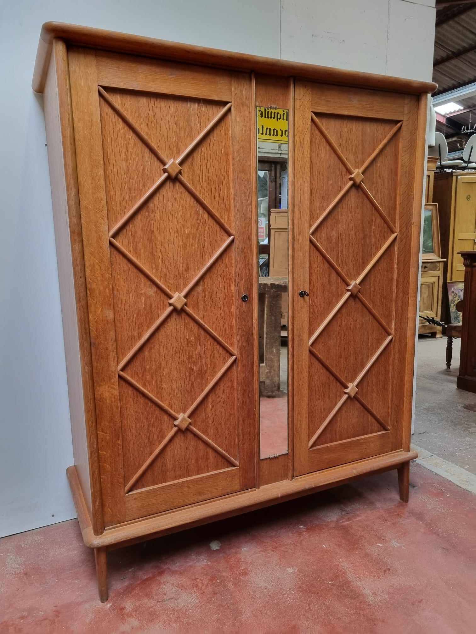 Cross-braced wardrobe