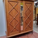 Cross-braced wardrobe