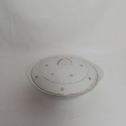 Soupière faïence blanche et motif doré