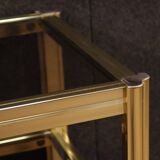 Design coffee table in gilded metal from the 80s