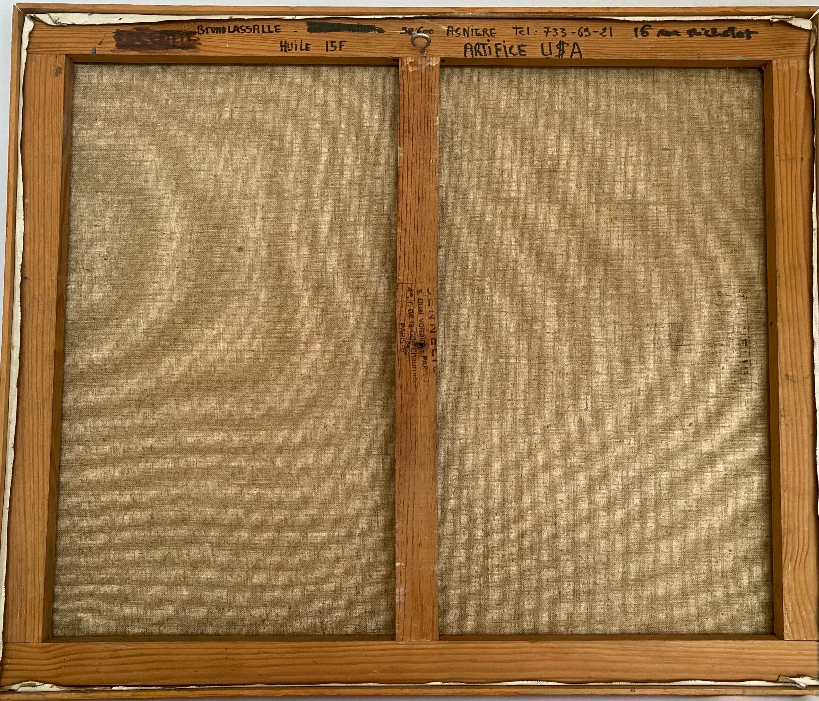 Oil painting on canvas by Bruno Lassalle signed by him in 1982