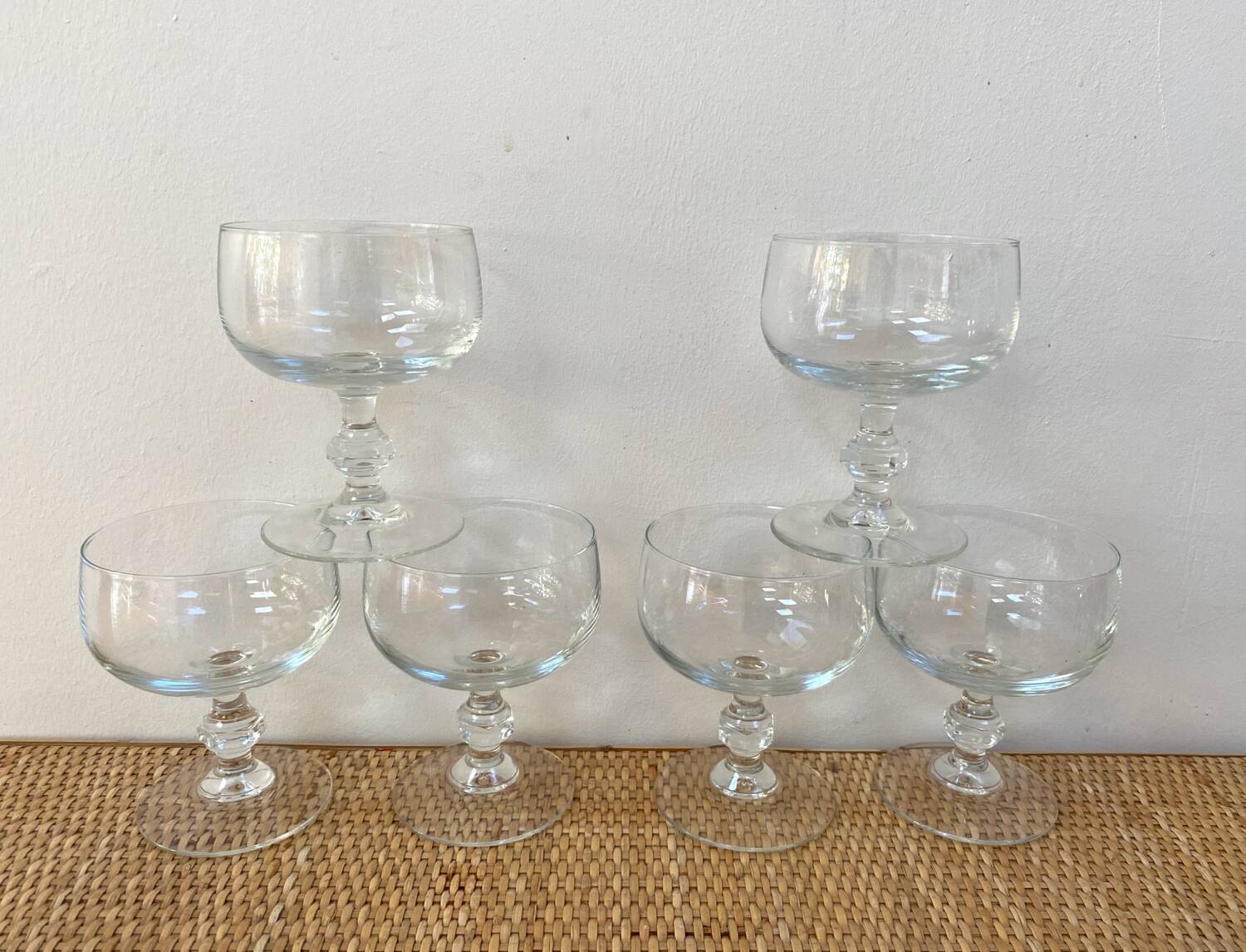 Set of 6 champagne or ice cream bowls