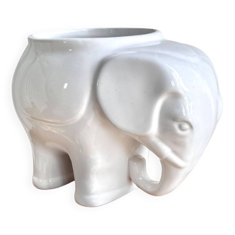 Cache pot vase céramique éléphant années 60/70