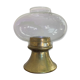 Glass and brass candle holder