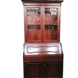 Trumeau (secretary desk) vintage con vetrina, anni 50