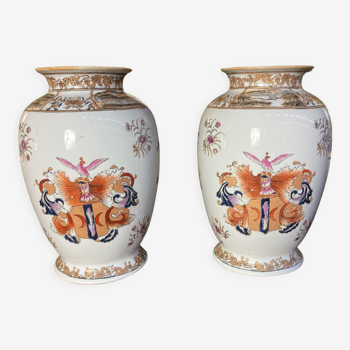Pair of china vases