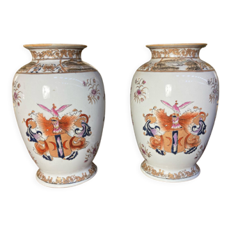 Pair of china vases