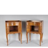 Pair of Louis XV style bedside tables.