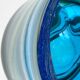 Cylindrical blue blown glass vase